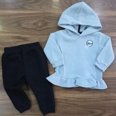 Miniworld baby kapşonlu 3ip içi şardonlu kışlık takım