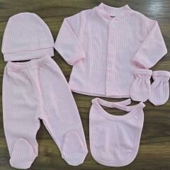 New world baby fitilli 5'li yenidoğan takım 0-3 ay pembe