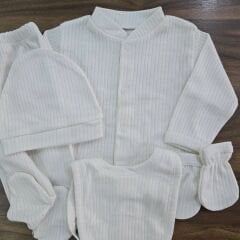 New world baby fitilli 5'li yenidoğan takım 0-3 ay beyaz