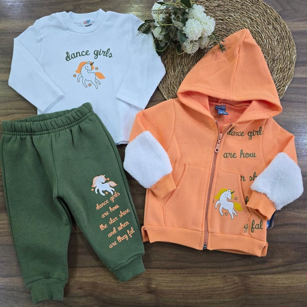 Penye badili 3ip şardonlu kışlık 3'lü takım