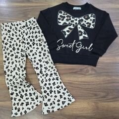 İspanyol paçalı fitilli taytlı leoparlı takım