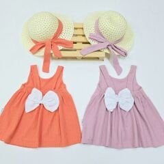 KİDEX ŞAPKALI ELBİSE 3-6-12-18-24 AY