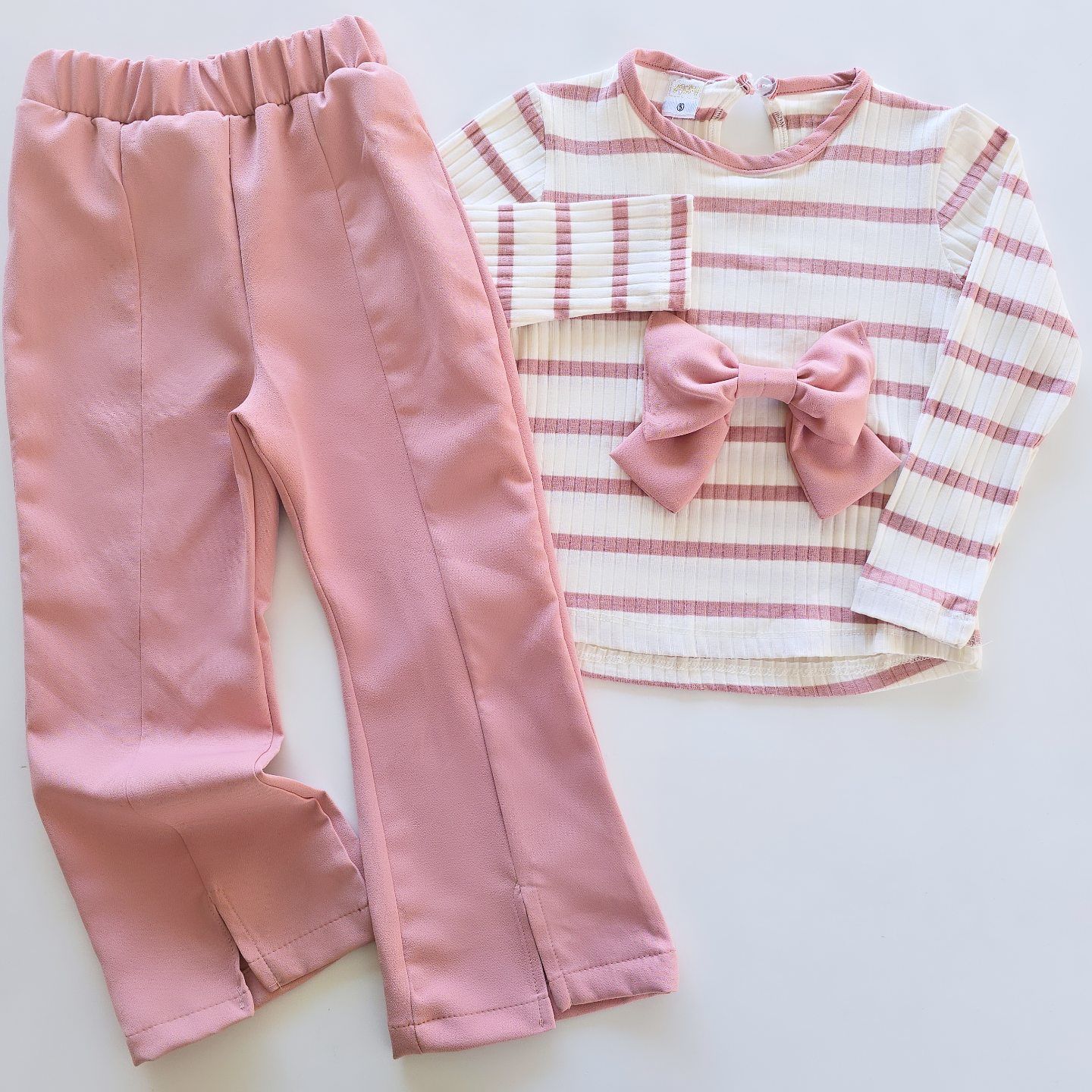 Aycity kids fiyonklu pantolonlu takım