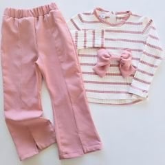 Aycity kids fiyonklu pantolonlu takım
