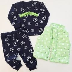 Hippıl baby papatyalı şişme yelekli takım