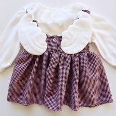 Tufitto baby birleşik badili yakasi dantelli melek kanatlı elbise