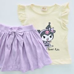 Deco kids bandanalı etekli takım