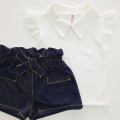 Bellarose kids kot şortlu takım