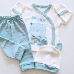 Agucuk baby kendinden eldivenli yenidoğan takım 0-3 ay