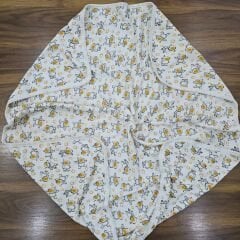 Astronot desenli fitilli çift katlı penye battaniye 80x90 cm