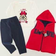 Minice kids şişme yelekli minnieli takım