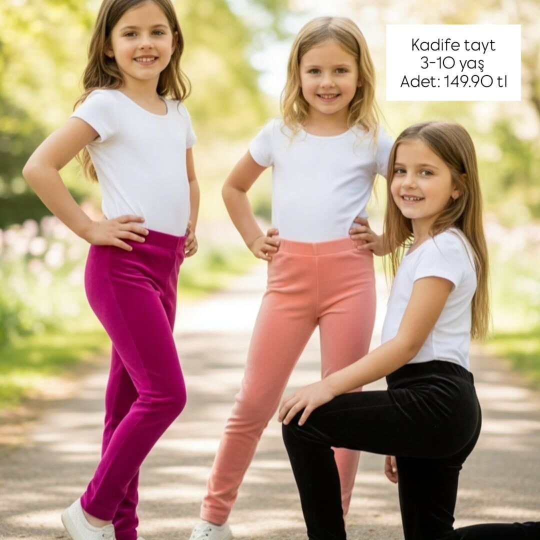 Kadife Kışlık tayt 3-10 yaş