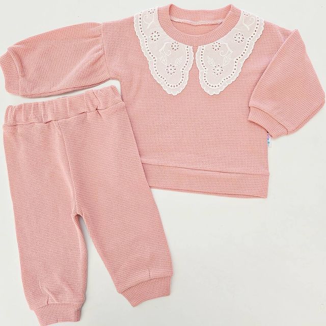 Minilay baby yakası dantelli takım