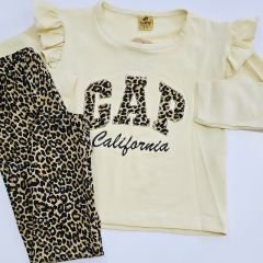 Sellfie kids leoparlı taytlı takım