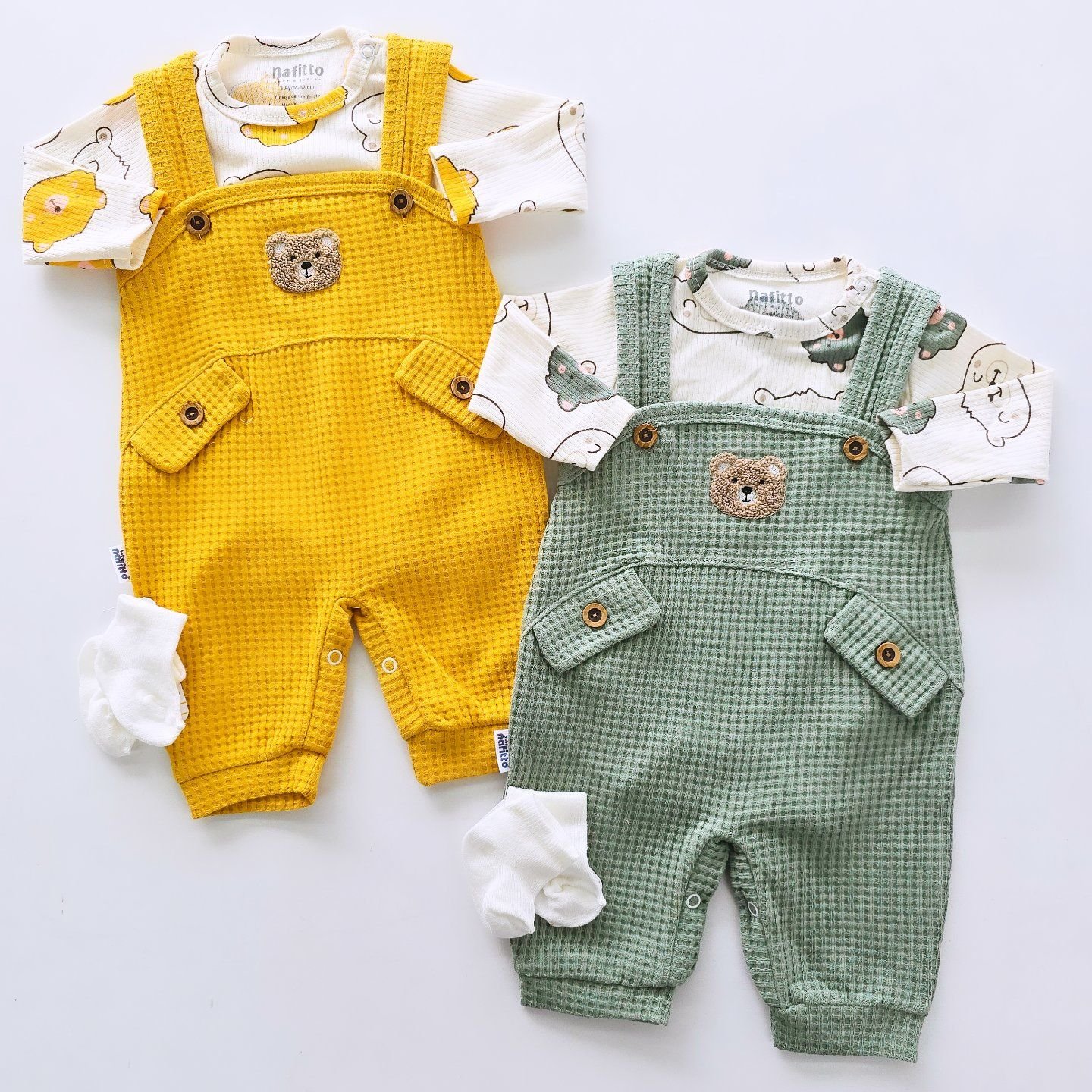Nafitto baby ayrı badili çoraplı mevsimlik slopet tulum