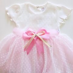 Bulşen baby puanlı tüllü elbise