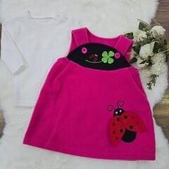 Badili uğur böcekli polar elbise