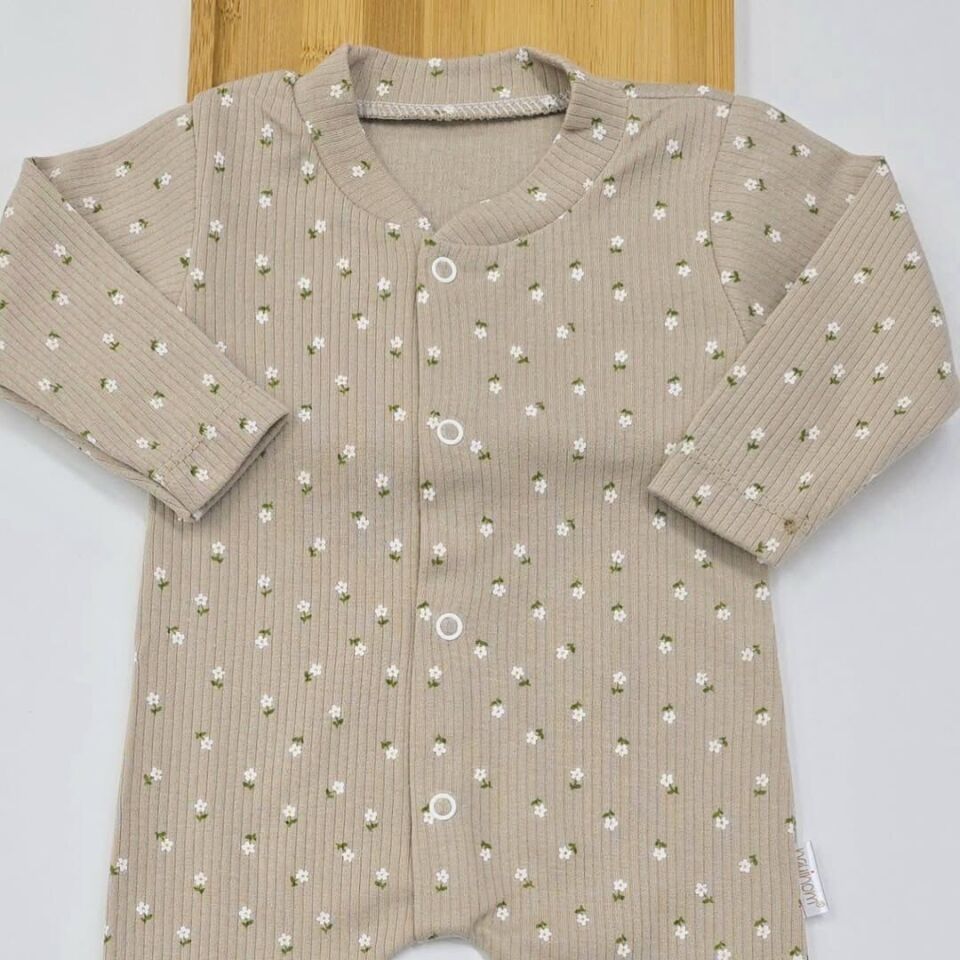 Nayınom fitilli desenli tulum 0-1-3-6 ay 3-6 ay (68 cm)