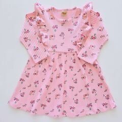 Deco kids çiçekli fırfırlı elbise