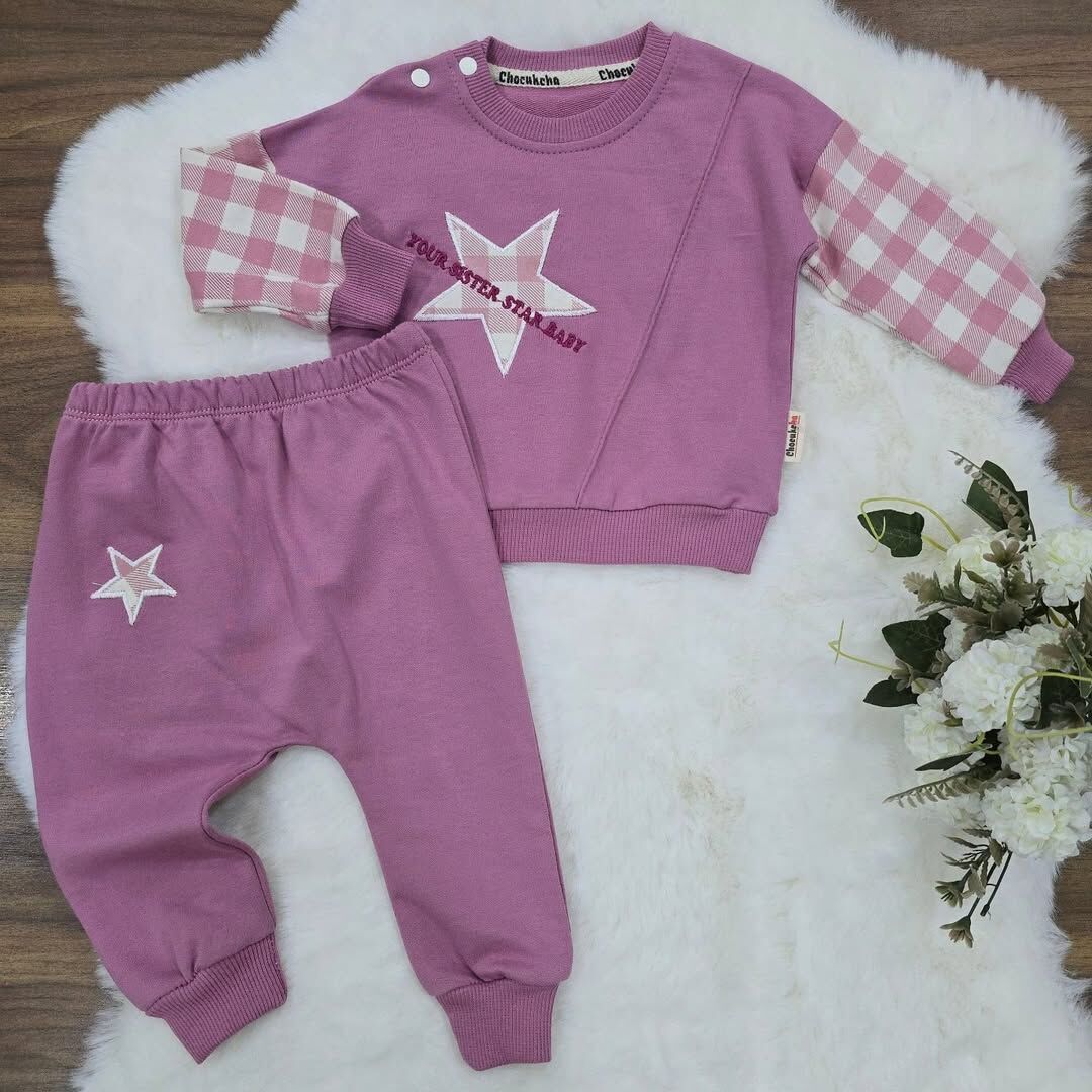 Yıldız nakışlı kız takım