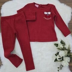 Kirazlı süzeneli fitilli taytlı takım