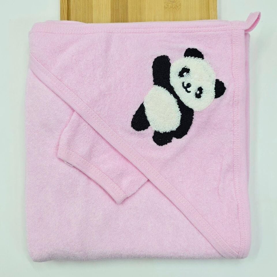 Çift katlı keseli bebek banyo havlusu 70x90 cm