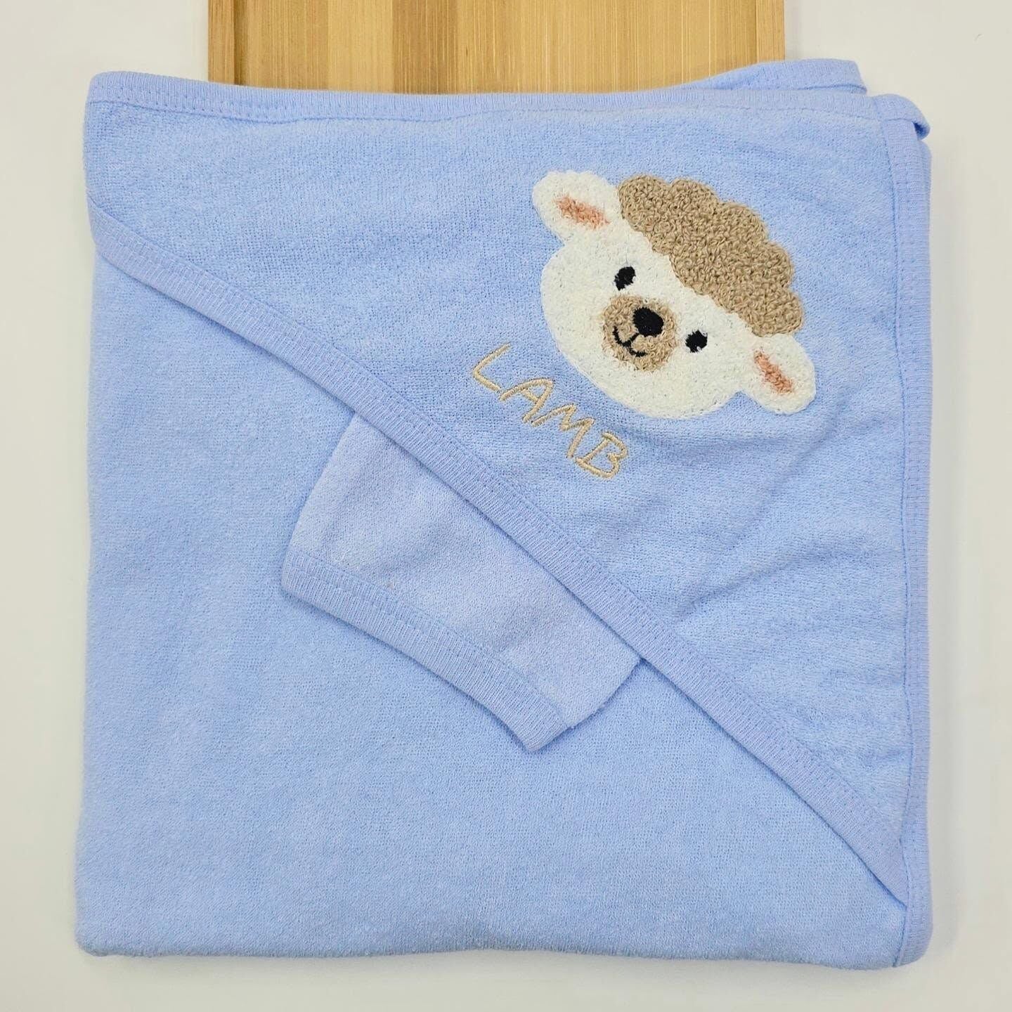 Çift katlı keseli bebek banyo havlusu 70x90 cm
