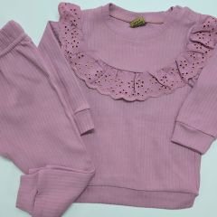 Us polo baby yakası dantelli fitilli takım