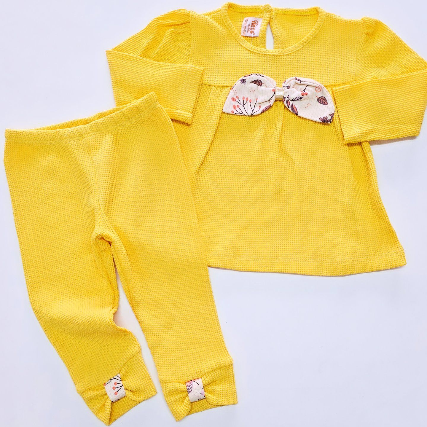 Deco baby fiyonklu waffle takım