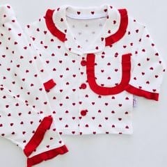 Murat baby kalpli cepli fırfırlı pijama takım