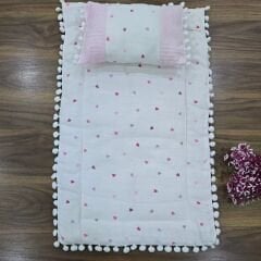 Ponponlu çift taraflı müslin alt açma 40x65