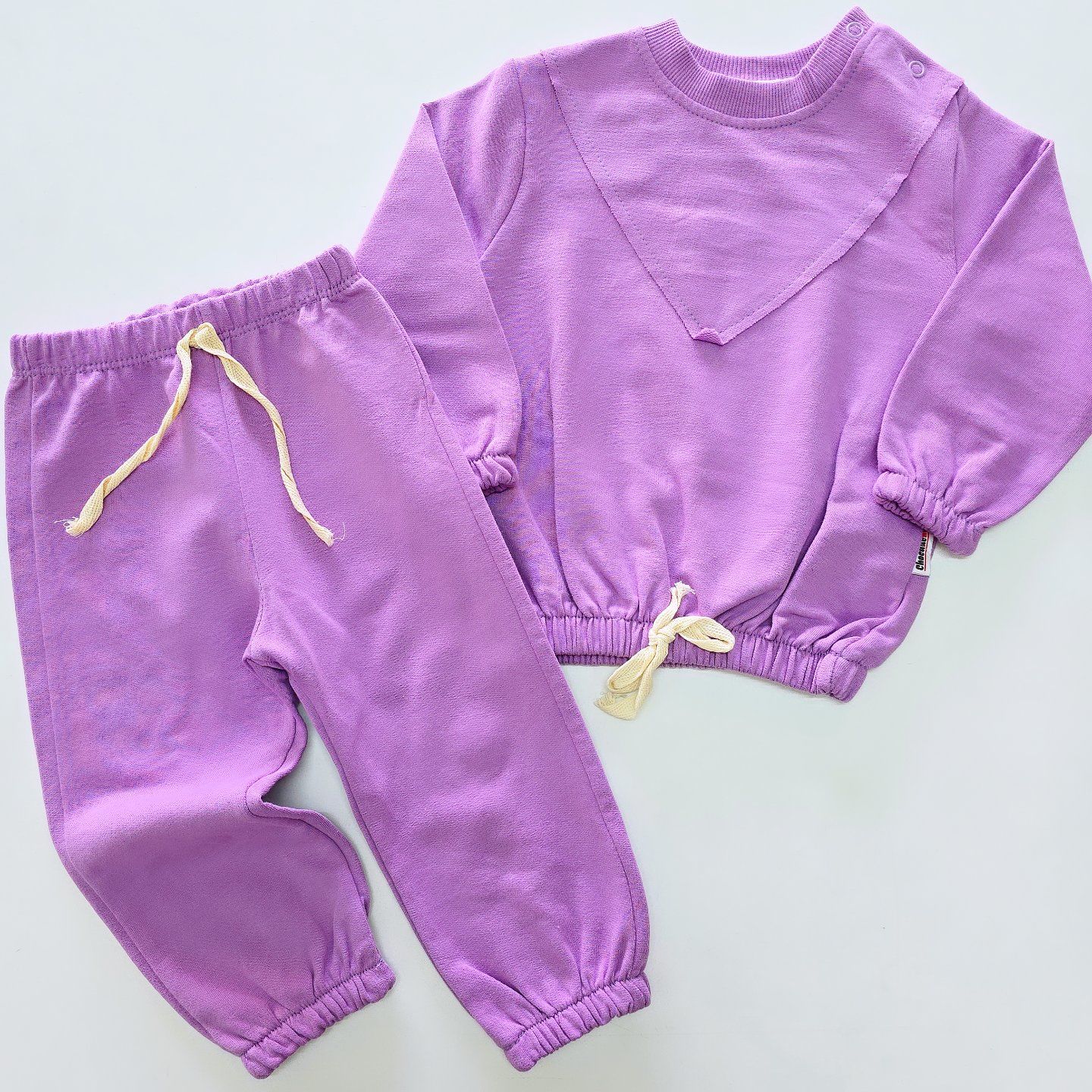 Chocukcha baby beli büzgülü takım