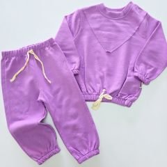 Chocukcha baby beli büzgülü takım