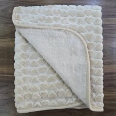 Juuta baby kabartmalı kışlık kalın peluş battaniye 100x120 cm