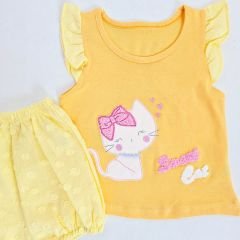 Baby hii kedi nakışlı takım