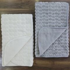 Juuta baby kabartmalı kışlık kalın peluş battaniye 100x120 cm