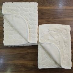 Juuta baby kabartmalı kışlık kalın peluş battaniye 100x120 cm