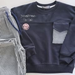 Cmk kids çizgili cepli tarz takım