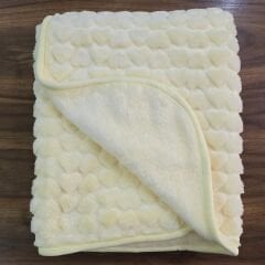 Juuta baby kabartmalı kışlık kalın peluş battaniye 100x120 cm