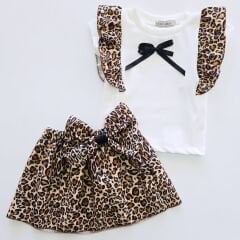 Misimisi kids leoparlı etekli takım