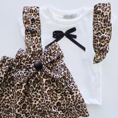 Misimisi kids leoparlı etekli takım