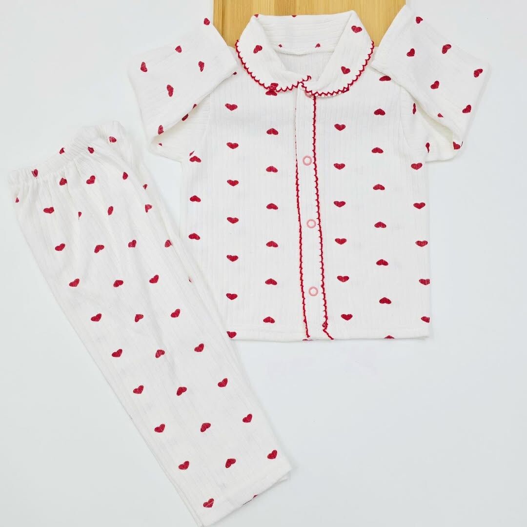 Gonca bebe önden çıtçıtlı kalpli takım 3-6 ay