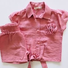 Panpal kids gömlekli şortlu takım