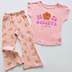 Betüş kids papatya süzeneli fitilli taytlı takım
