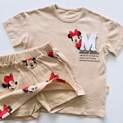 Betüş kids süzeneli şort etekli takım