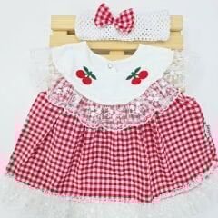 BEBESEV PİTİKARELİ ELBİSE 3-6-9-12 AY