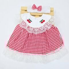 BEBESEV PİTİKARELİ ELBİSE 3-6-9-12 AY