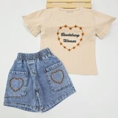 İNCİLAY KALP NAKIŞLI TAKIM 3-6 YAŞ