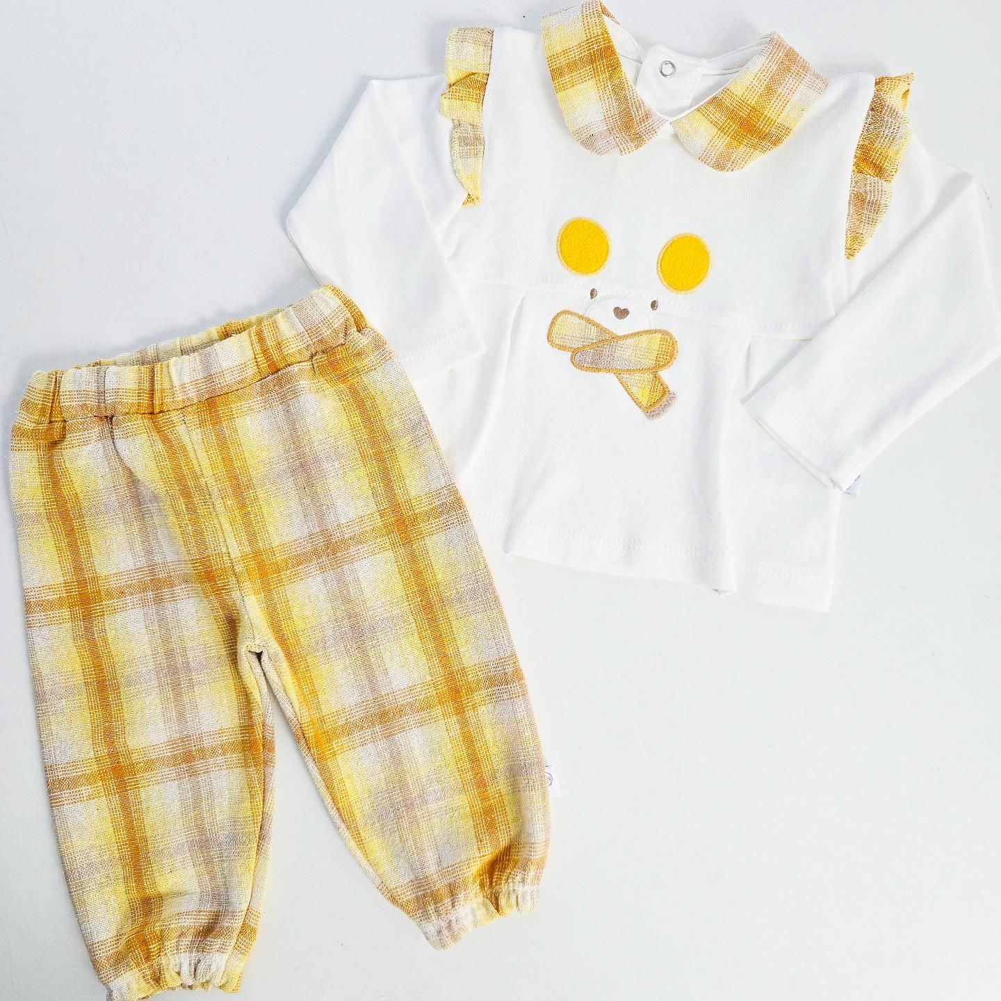 Jolly joy baby ekoseli ayıcıklı takım