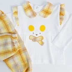 Jolly joy baby ekoseli ayıcıklı takım
